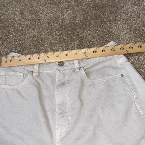 Pac Sun 90's Boyfriend jeans wide leg busted knee off white high waist 27" - Picture 7 of 10